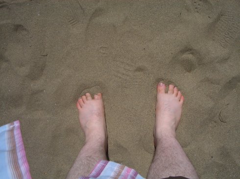 Füße im Sand (schön warm!)