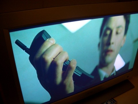 Nokia 8110 mit Neo (Keanu Reaves) im ersten Matrix Teil