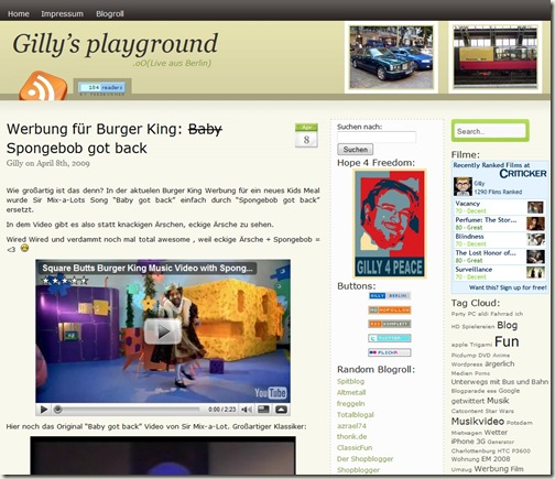gilly's blog screenshot amazaing grace theme