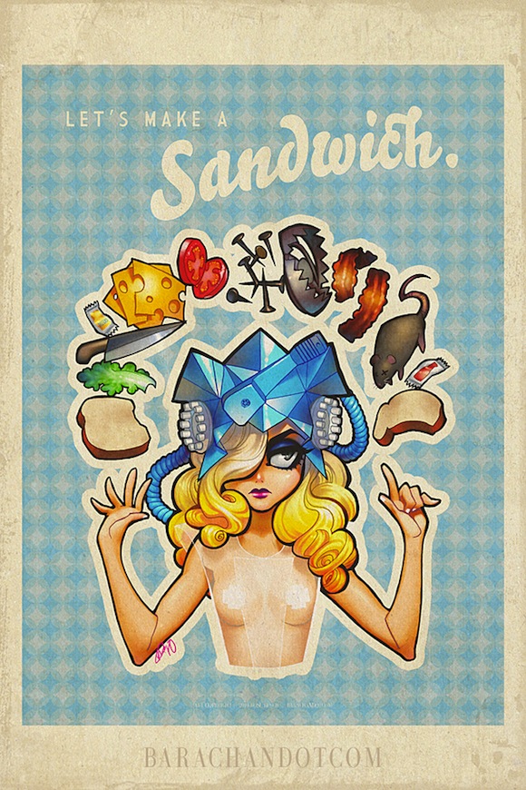 vintage-lady-gaga-lets-make-a-sandwich-art