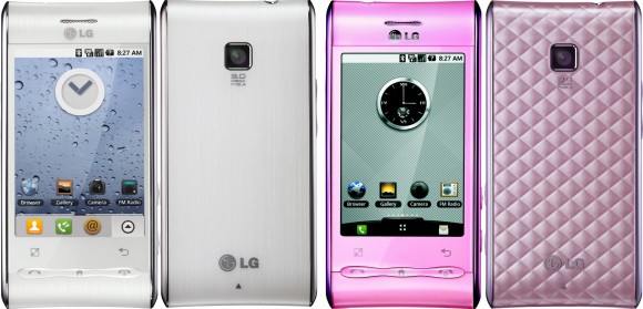 LG GT540 OPTIMUS silber und pink