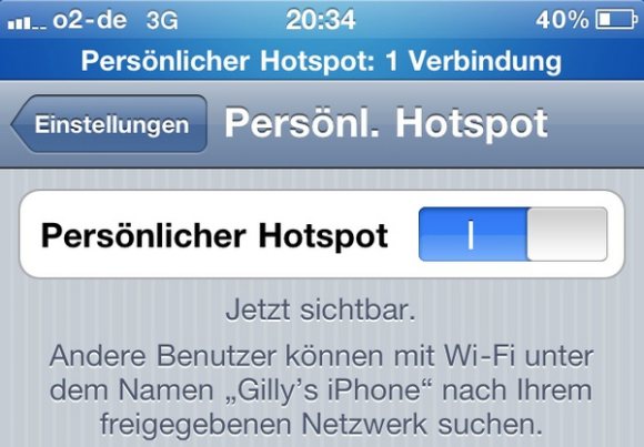 iOS 4.3 Personal Hotspot für das iPhone 4