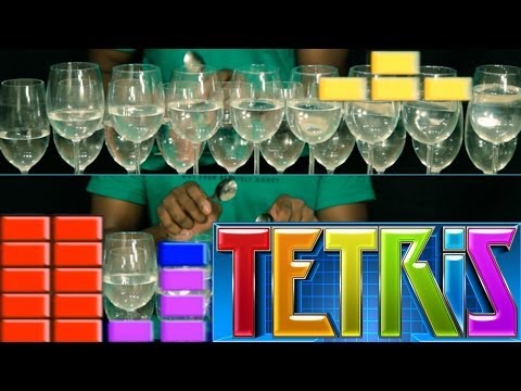Tetris Theme Song on Wine Glasses (Dan Newbie)