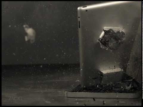 iPad 2 Destroyed in Slow Motion