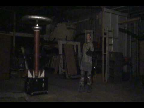 Musical Tesla coils and Faraday suit - Imperial March